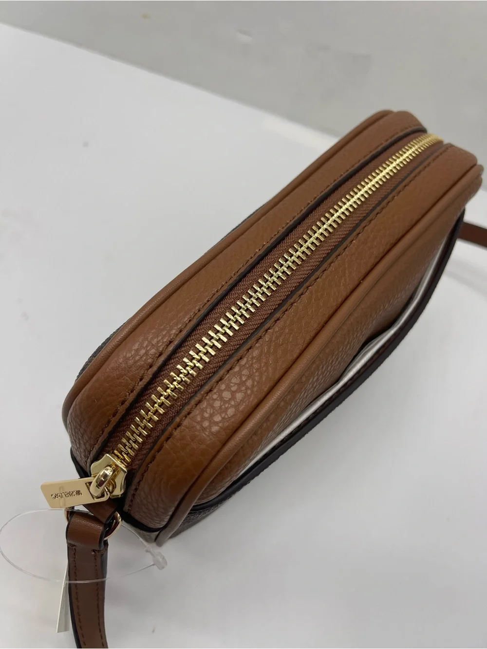 Michael Kors Jet Set Sm Signature Logo Camera Crossbody Xbody Bag Brown  NWT